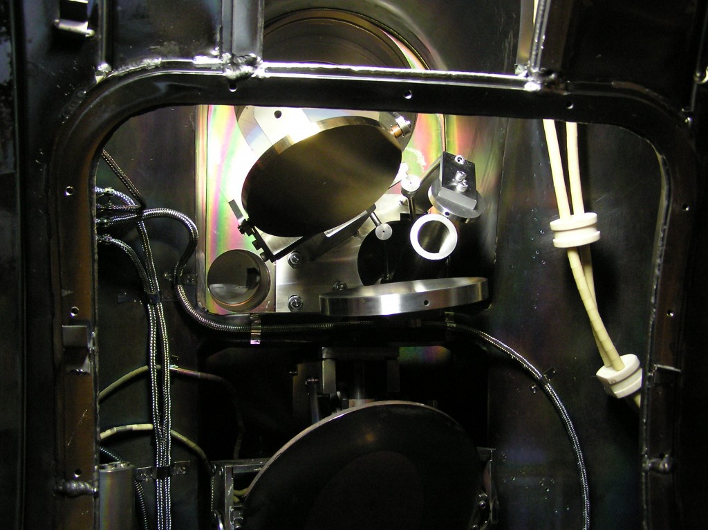 A view of the quasi-optical CTS receiver mirrors inside TEXTOR, Forschungszentrum Jülich, Germany