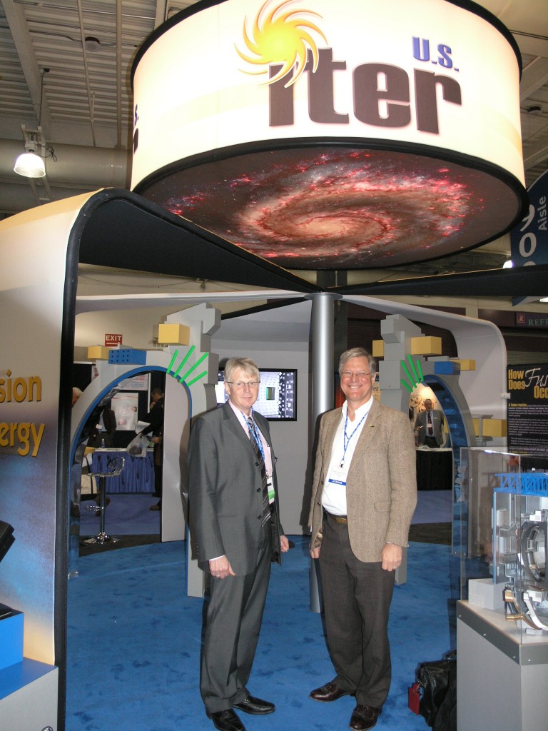 Norbert Holtkamp and Ned Sauthoff at the US ITER exhibit at this years AAAS. 
