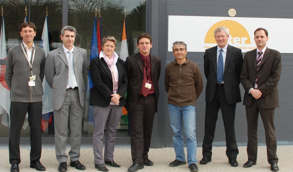 The AREVA TA Consortium core team. From left to right : Dominique Charlaix, Didier Derbesy, Ingrid Durand, Laurent Vinci, Michel Brun, Christian Serre, and Axel Lavarde.