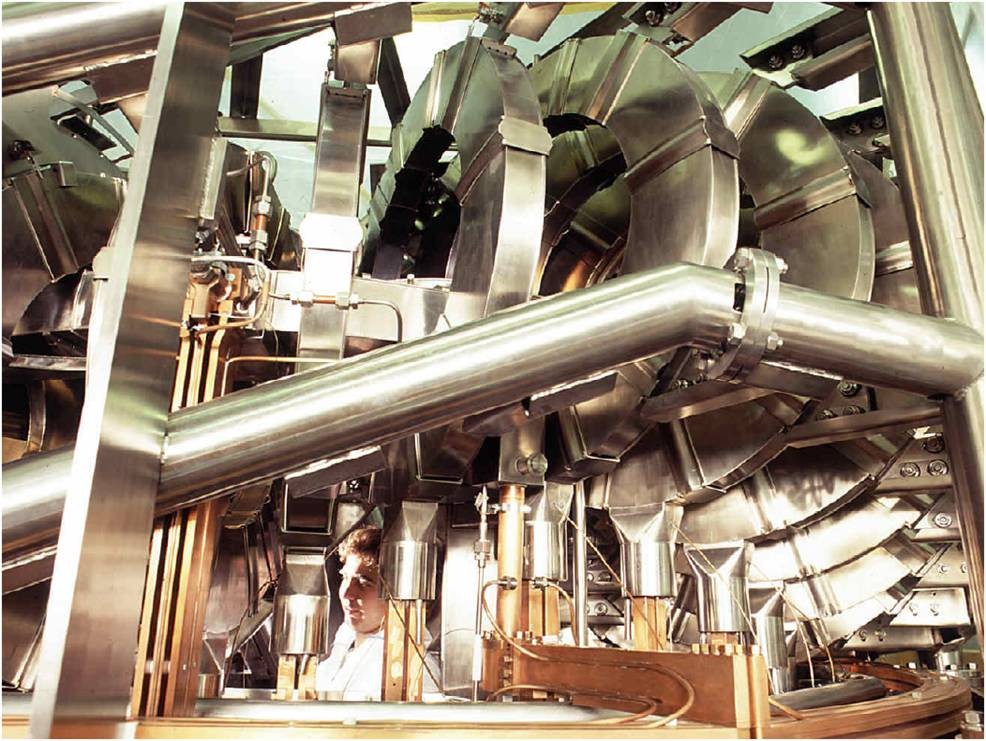 The H-1 is a three-field period helical axis stellarator located in the Research School of Physical Sciences and at the Australian National University.