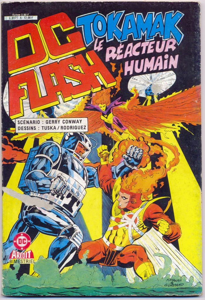 "Tokamak the Human Reactor" first appeared in a 1983 pulp from DC Marvel. It was adapted in French in 1986.