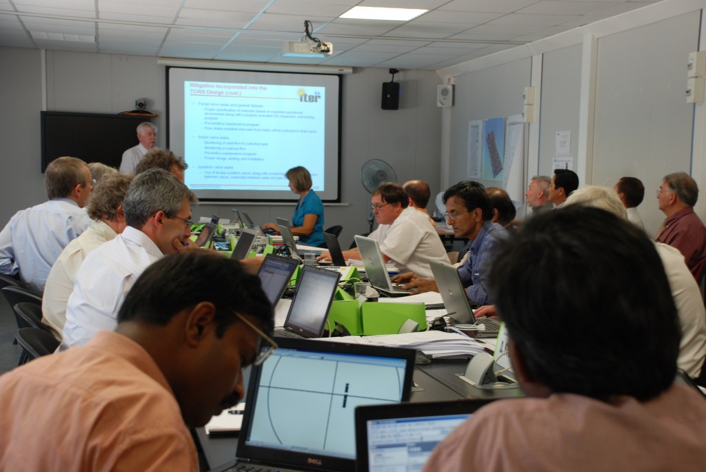 The participants during this week's conceptual design review of the ITER cooling water system.