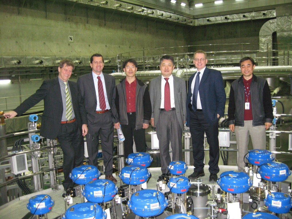 On top of the iceberg: The ITER delegation on top of KSTAR's Cold Valve Box. (Click to view larger version...)