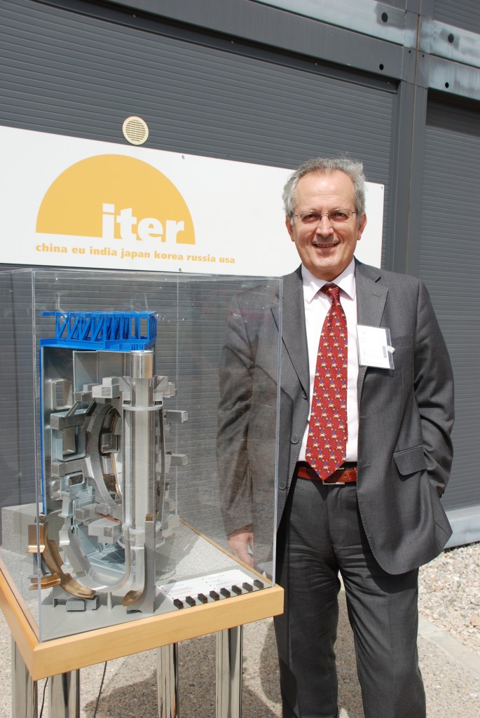 Aldo Pizzuto during his visit to ITER this week.